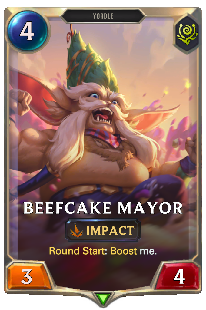 Beefcake Mayor. Round Start: Boost me.