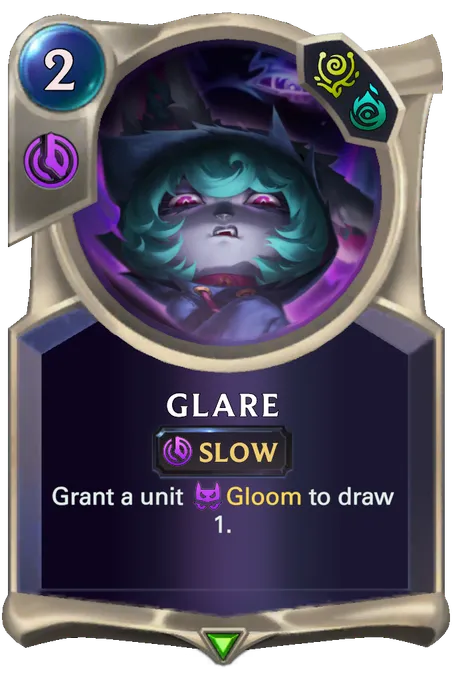 Glare. Grant a unit Gloom to draw 1.
