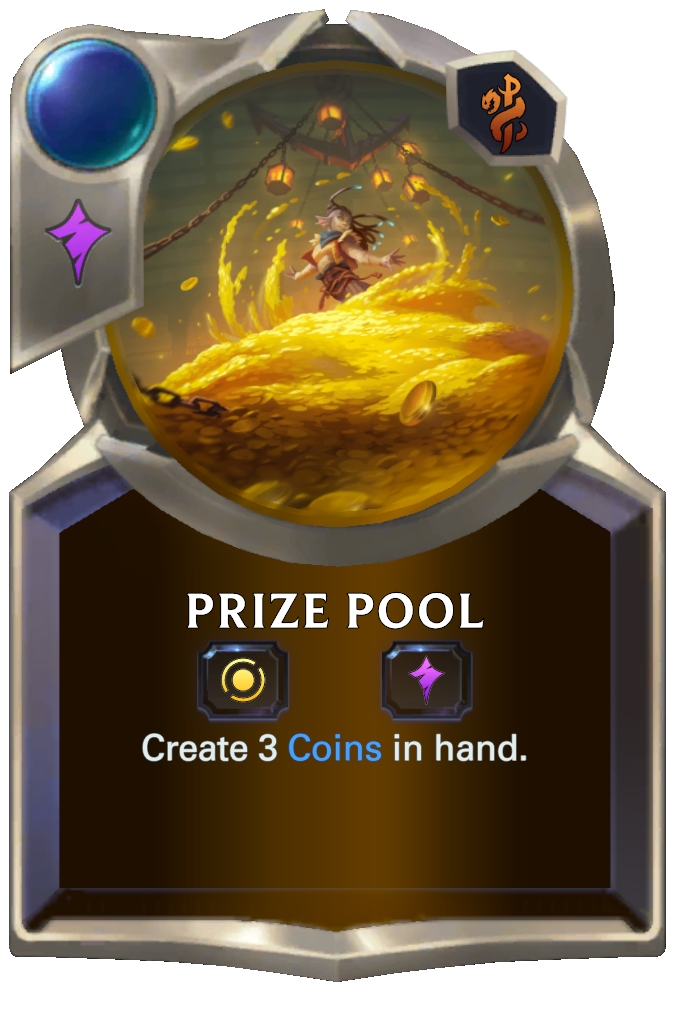 Prize Pool. Create 3 Coins in hand.