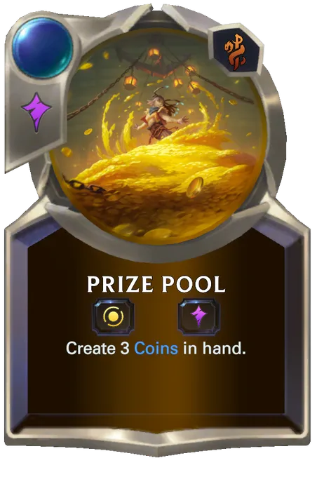 Prize Pool. Create 3 Coins in hand.